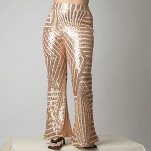 Jupiter Lane Sequin High Waist Flared Pants